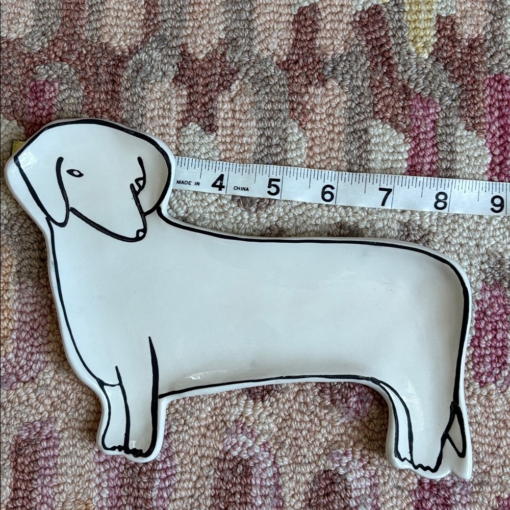 🐩Anthropologie Pet Study Trinket Dish Dachshund Dog Leah Reena Goren Ceramic - Picture 14 of 16